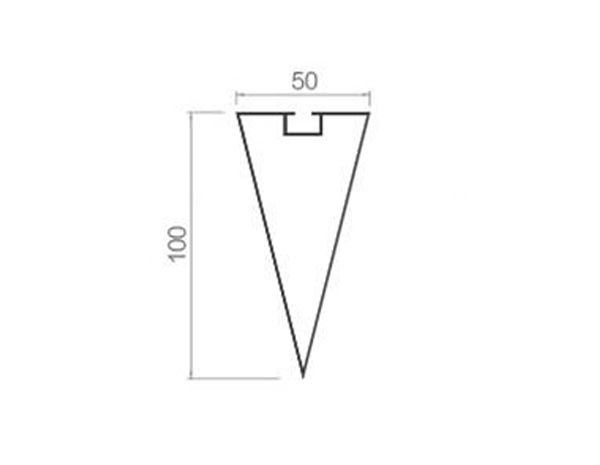 Screw slot triangle hanging piece 50w-100h